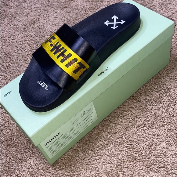 Off-White Black Industrial Slides (Size 10) 43 - Picture 2 of 8
